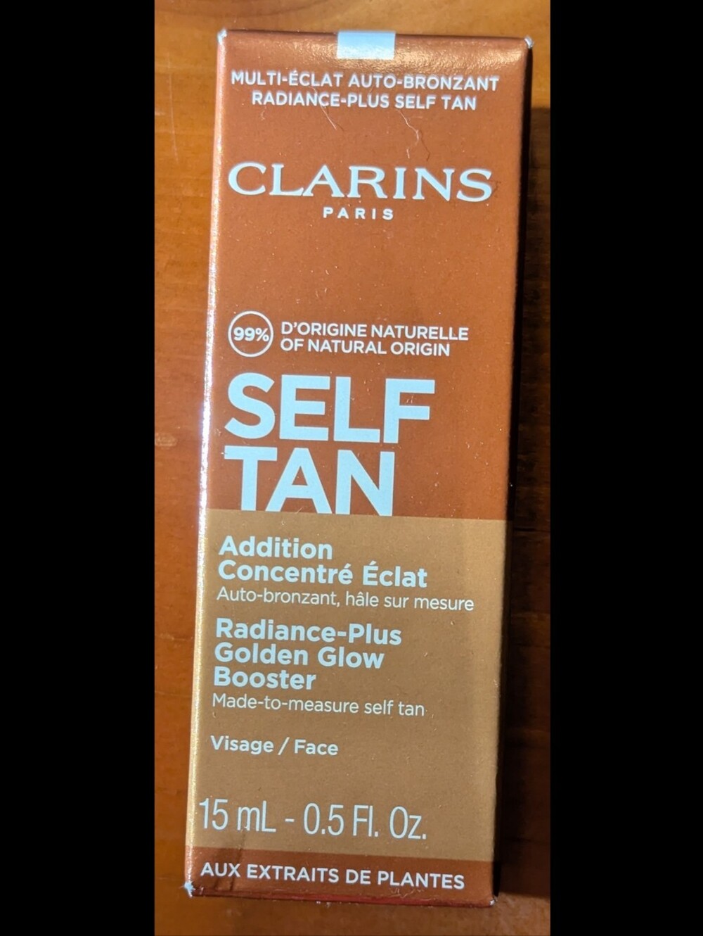 Clarins Self Tan Radiance-Plus Golden Glow Booster Drops New In Box Full size